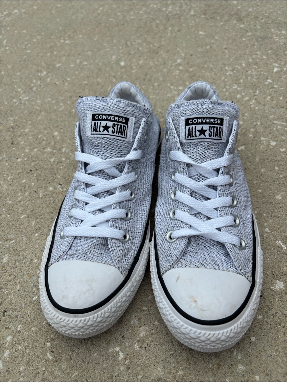 Converse Women Low Top Sneakers in Light Gray and White